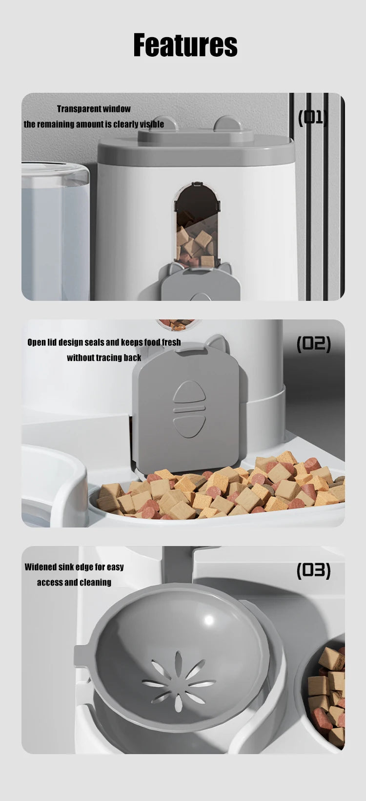 Pet Large-Capacity Feeder Integrated Automatic Water Dispenser For Pets