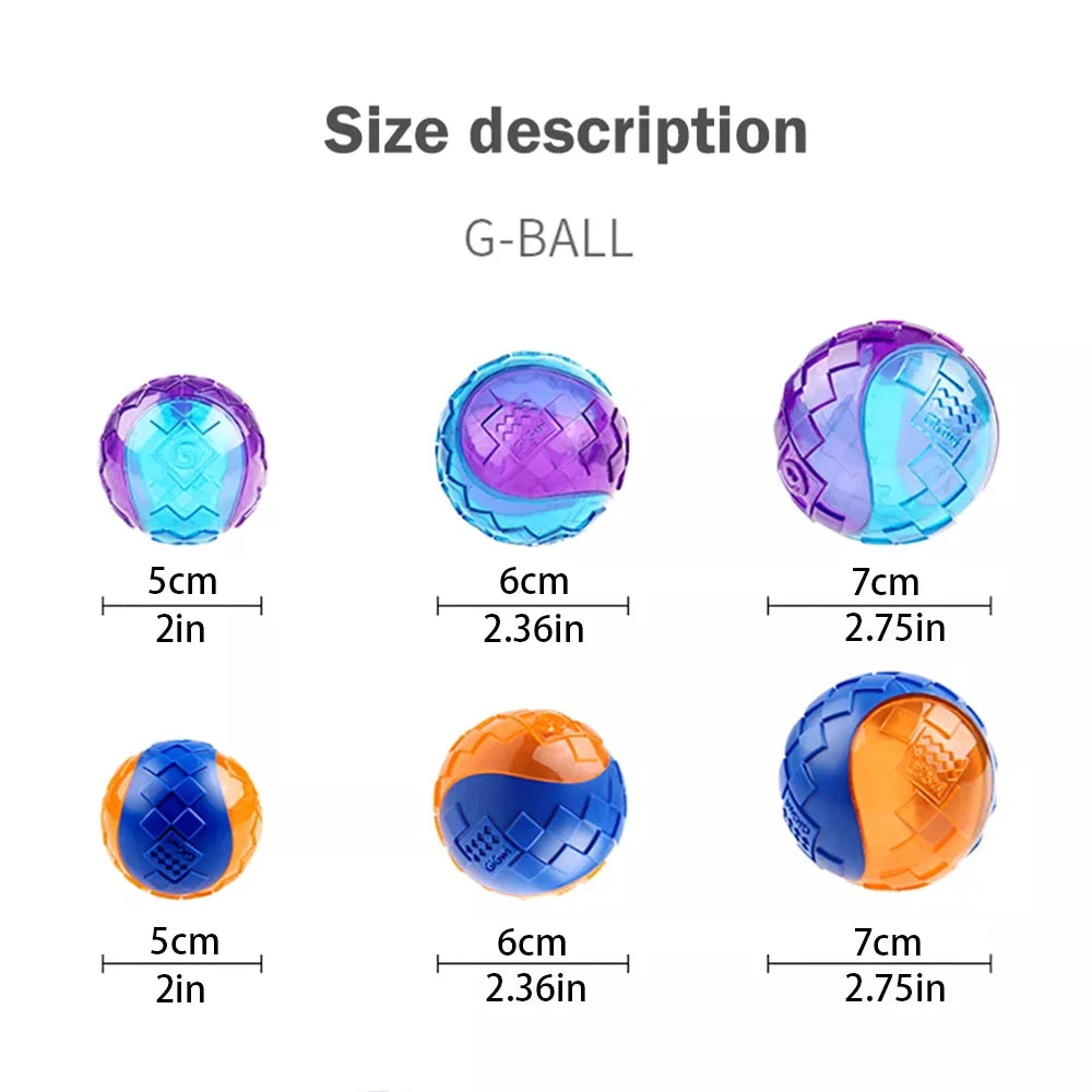 Pet Dog Squeaky Toys Ball Puppy Chew Toys Sound Pure Natural Non-toxic Rubber