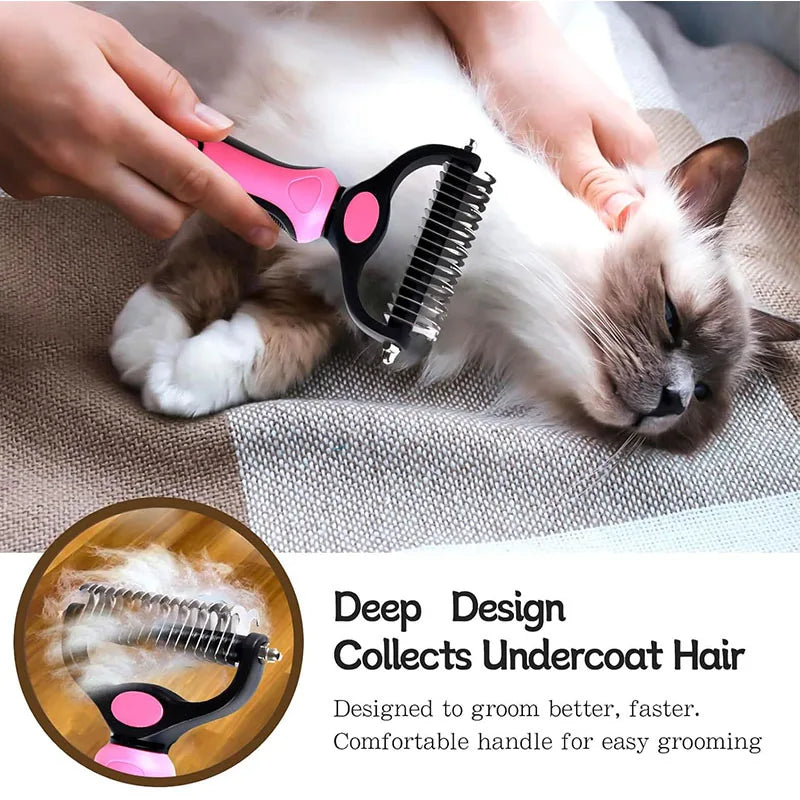 Brush Cat Comb Self Cleaning Hair Remover Grooming Tools