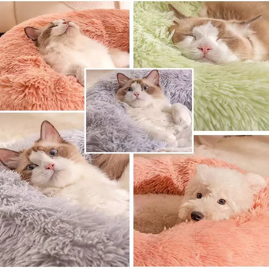 Soft Pet Cat Bed Pad Plush Warm Faux Fur D