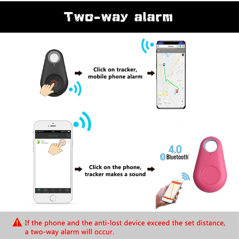 Pet Smart GPS Tracker Mini Anti-Lost Bluetooth Locator Tracer
