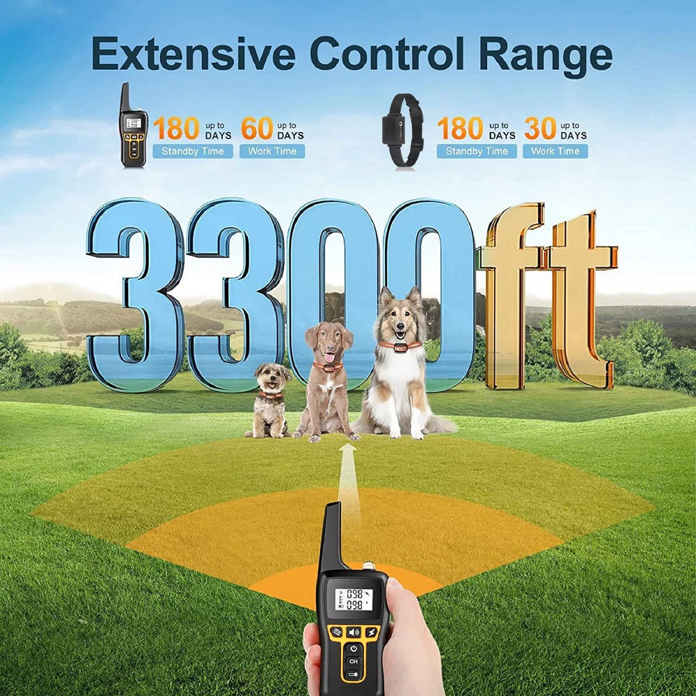 Dog Training Collar, Universal Dog Bark Collar, Waterproof Rechargeable