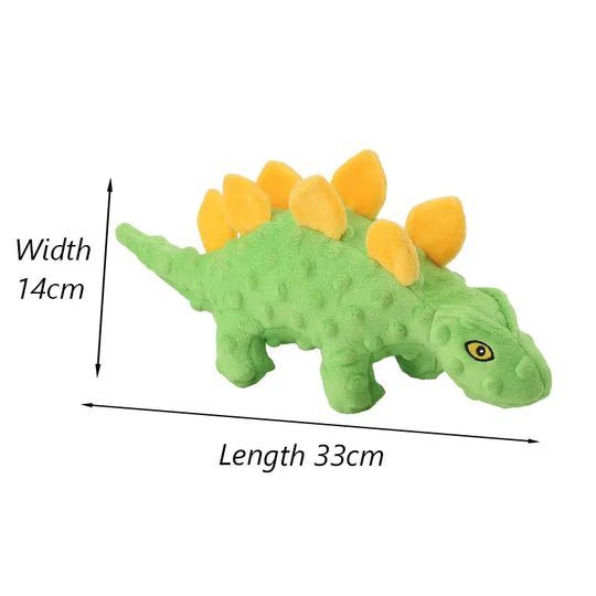 Pet Dog Squeaky Plush Dinosaur Toys Interactive