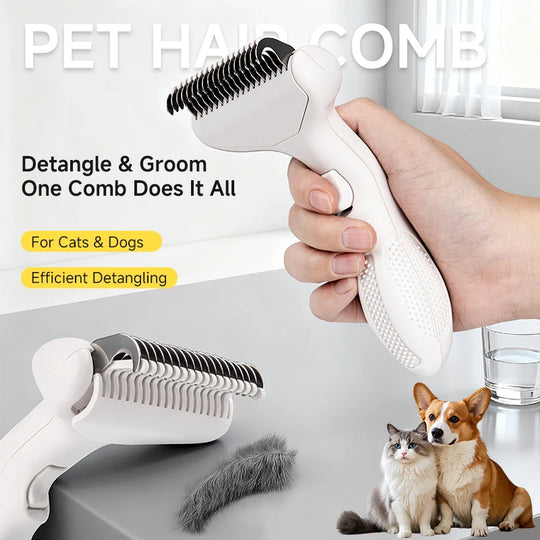 Pet Knot Comb, Cat and Dog Grooming Brush, Long and Short Haired Pet Skin Friendly Hair Removal Tool