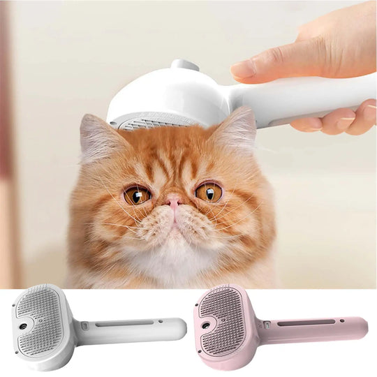 Steamy Dog Brush Electric Spray Cat Hair Brush 3 in1