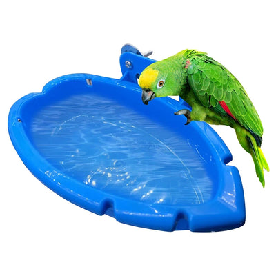 Parrot Food Tray Multifunction Creative Blue Bathtub