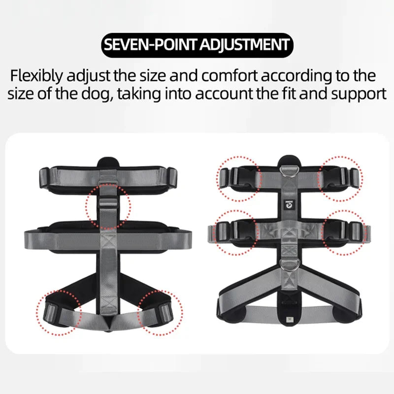 Adjustable Anti-Breakaway Dog Harness for Outdoor Activities – Secure Control for Medium & Large Dogs
