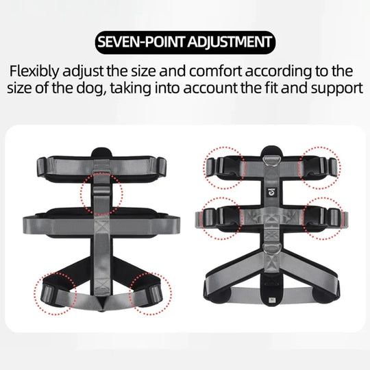 Adjustable Anti-Breakaway Dog Harness for Outdoor Activities – Secure Control for Medium & Large Dogs