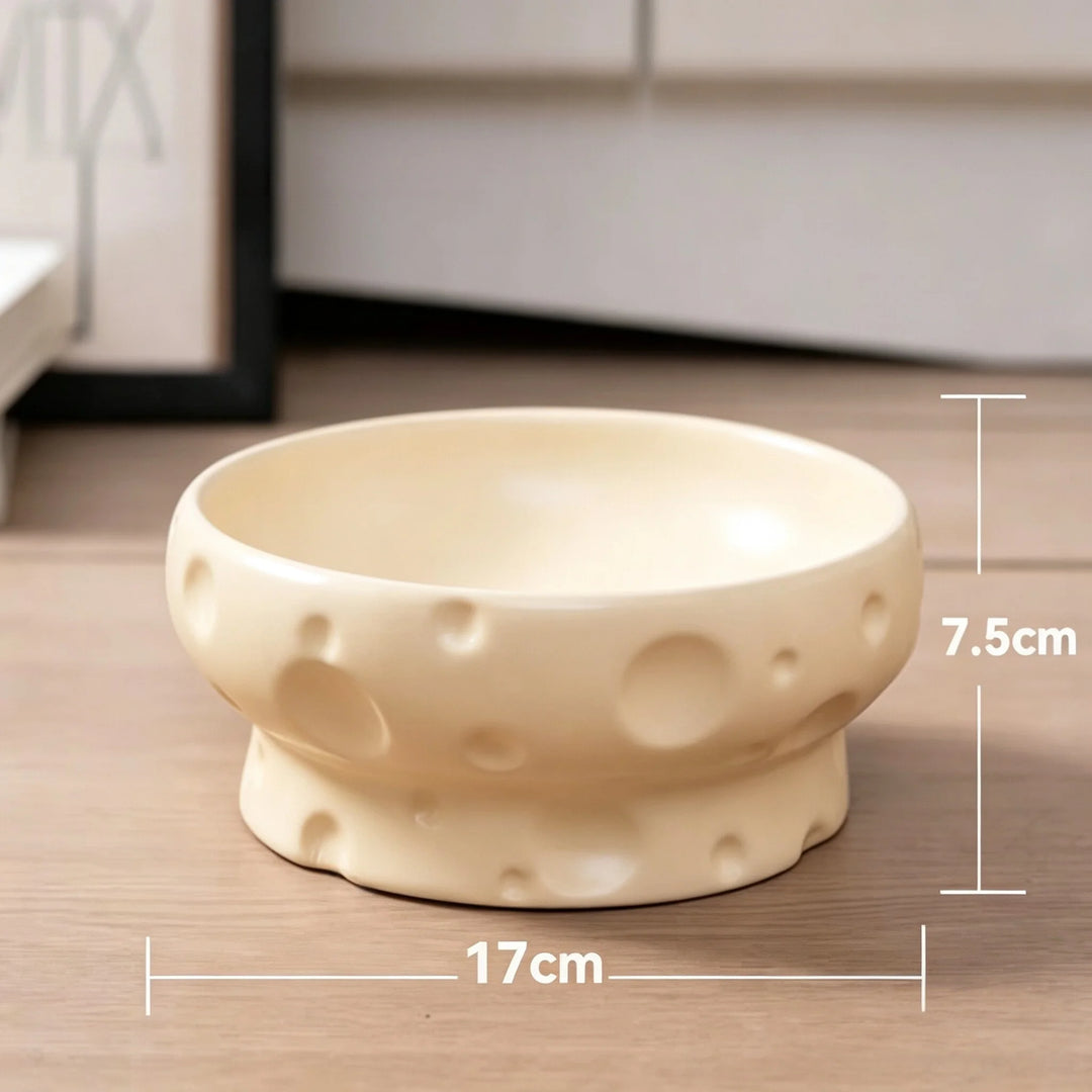 Pet Ceramic Bowl - Nordic High-Legged Ceramic Cat Food Bowl - Snack Tray - Specifically Designed for Kittens and Puppies