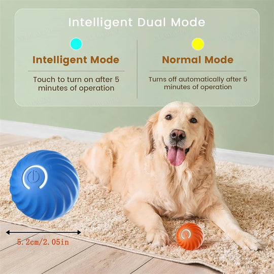 Electronic Interactive Pet Toy Moving Ball USB Automatic Moving Bouncing for Puppy