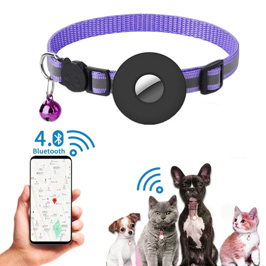 Smart Pet GPS Tracker Bluetooth Locator Wearable Anti-Lost Collar for Dogs Cats Birds - New Pet Detection Tracker