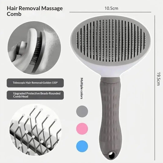 Pet Dog Brush Cat Comb Self Cleaning Pet Hair Remover