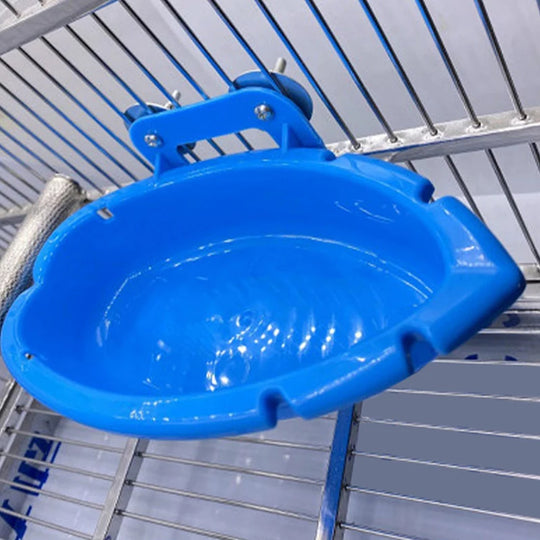 Parrot Food Tray Multifunction Creative Blue Bathtub