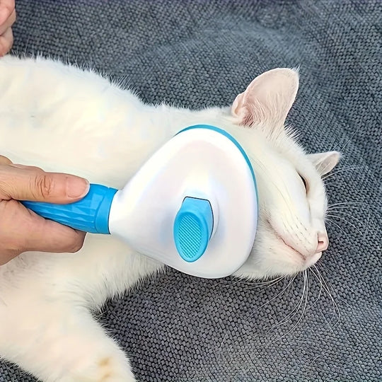 Cat & Dog Dehairing Brush with One-Touch Mechanism