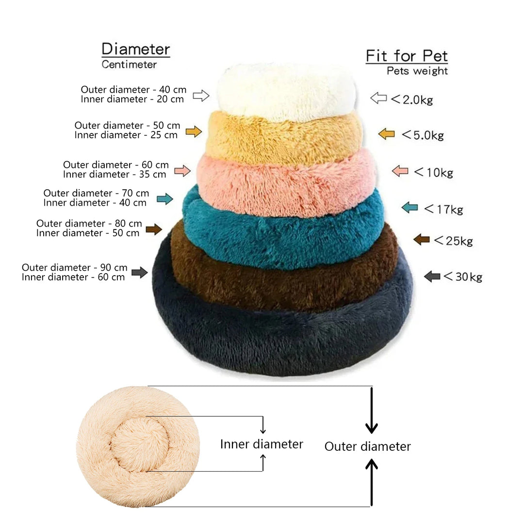 40-90cm 6 Sizes Round Pet Bed for Large Dog Bed