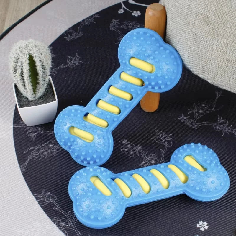 Pet Dog Chew Toys Rubber Bone Toy Bite Resistant