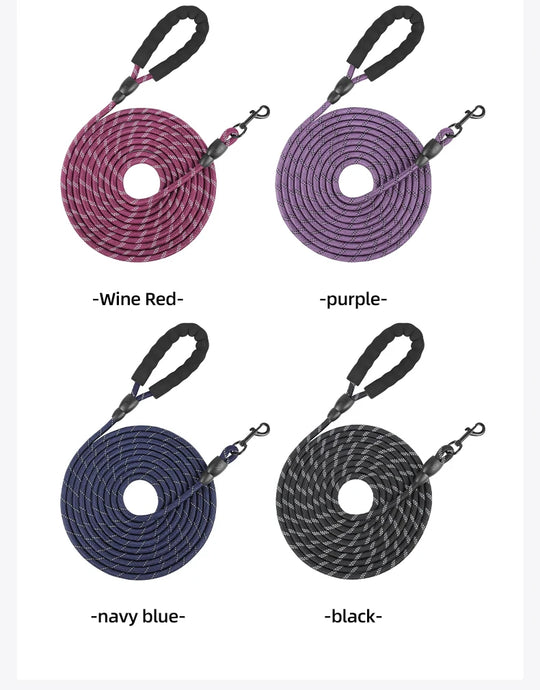 Long Dogs Training Leash for Walking Heavy Duty Nylon Leash for Agility Training