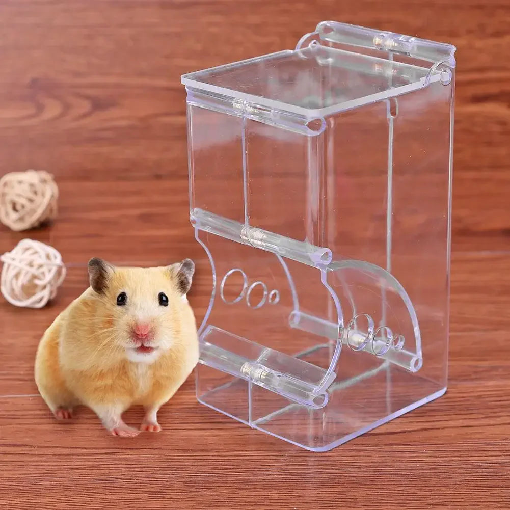 Pet Hamster Rabbit Squirrel Food Dispenser Feeder Plastic