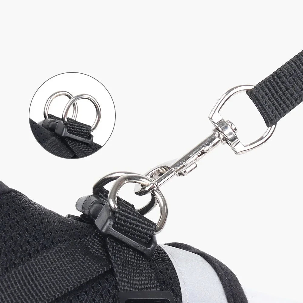 Cat Harness Lead Leash Set Adjustable Reflective Escape Proof Pet