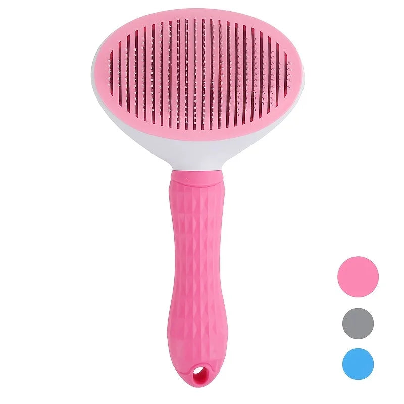 Pet Dog Brush; Cat Brush; One-Button Pet Hair Removal Brush