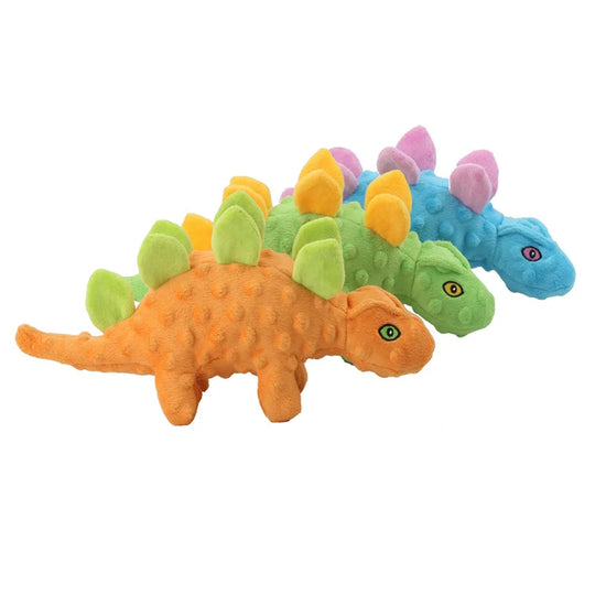 Pet Dog Squeaky Plush Dinosaur Toys Interactive