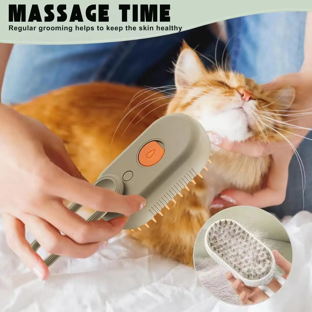 Pet Cat Grooming Comb with Electric Spray Water Steam