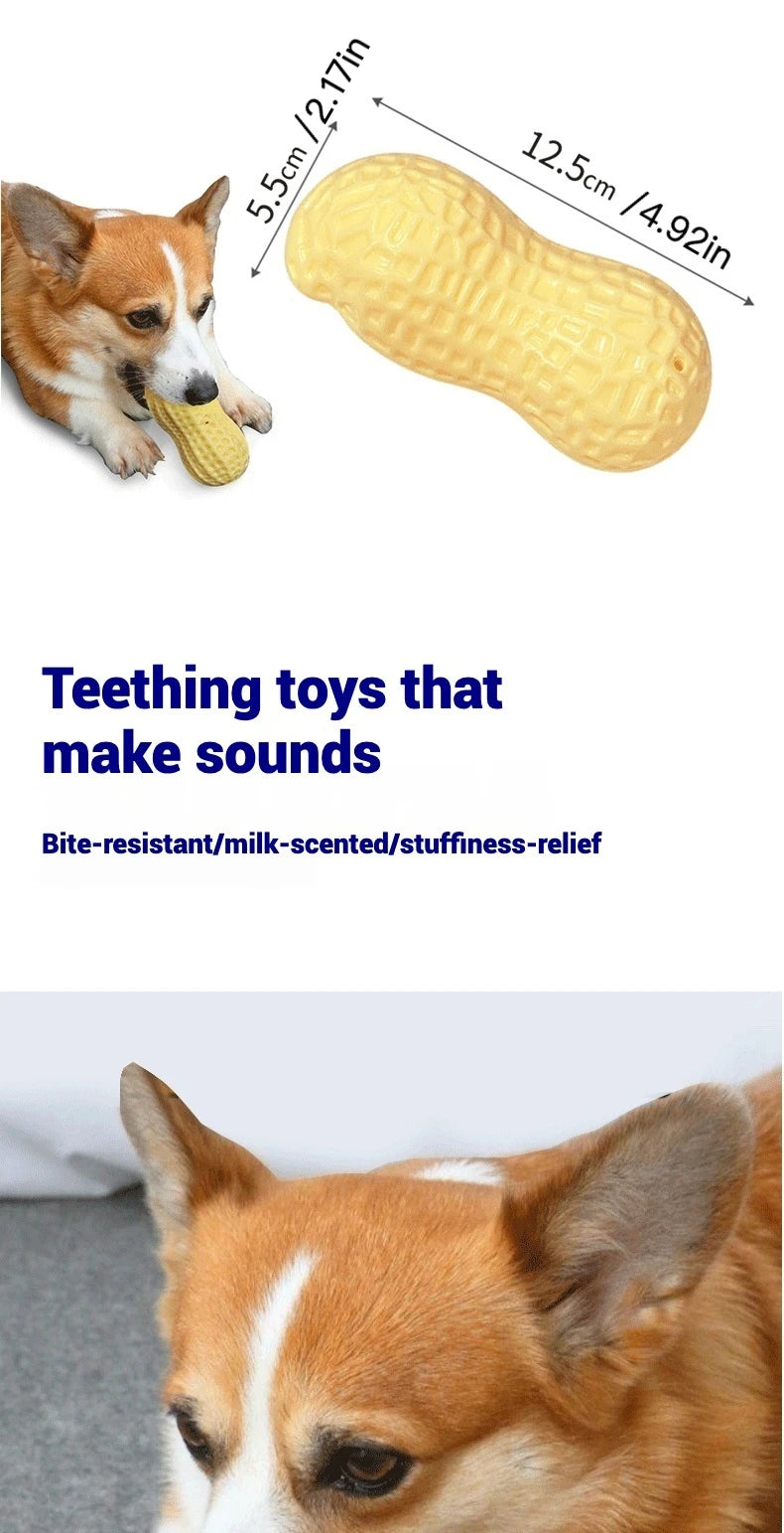 Pet Toys TPR Simulation Peanut Sound Toy