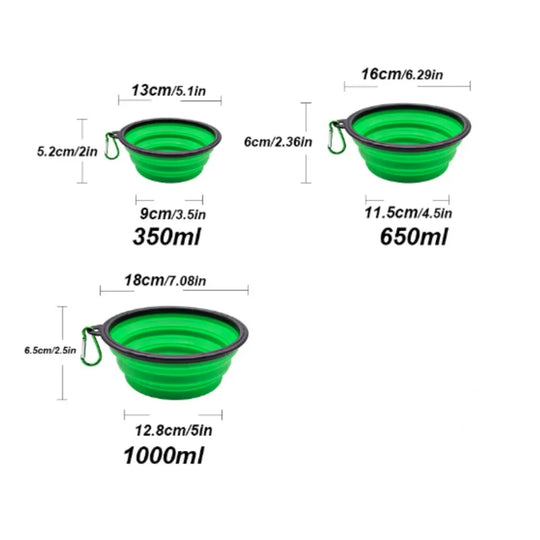 Durable TPR Portable Pet Food Bowl for Cats And Dogs Silicone