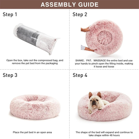 Soft Pet Cat Bed Pad Plush Warm Faux Fur D