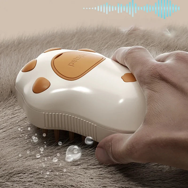 Steamy Pet Dog Brush Cat Steam Brush Electric Spray