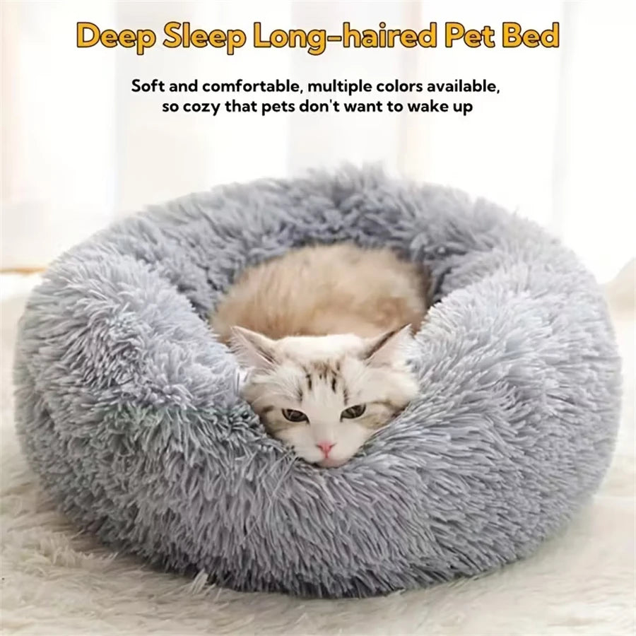 Soft Pet Cat Bed Pad Plush Warm Faux Fur D