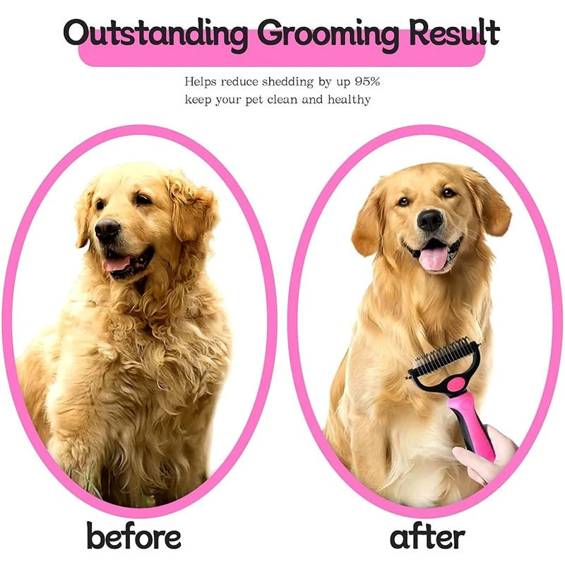 Brush Cat Comb Self Cleaning Hair Remover Grooming Tools