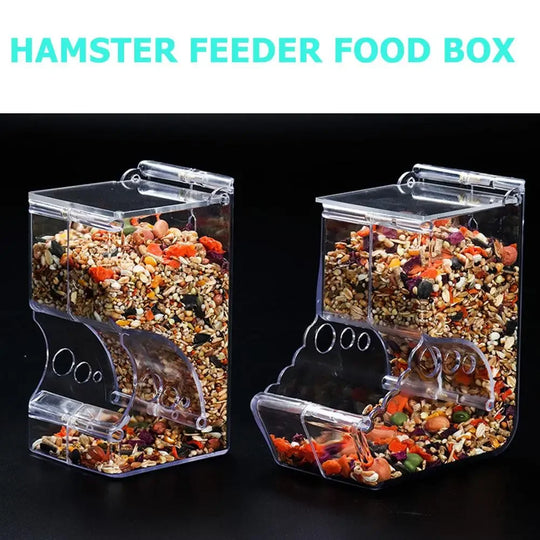 Pet Hamster Rabbit Squirrel Food Dispenser Feeder Plastic