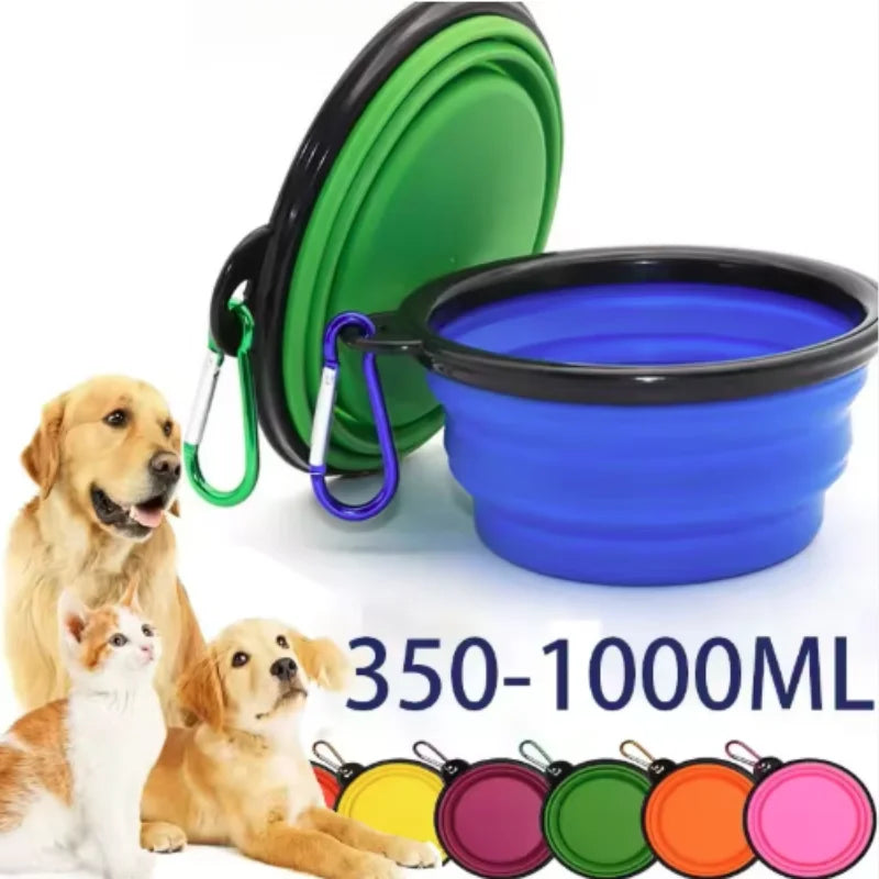 Durable TPR Portable Pet Food Bowl for Cats And Dogs Silicone