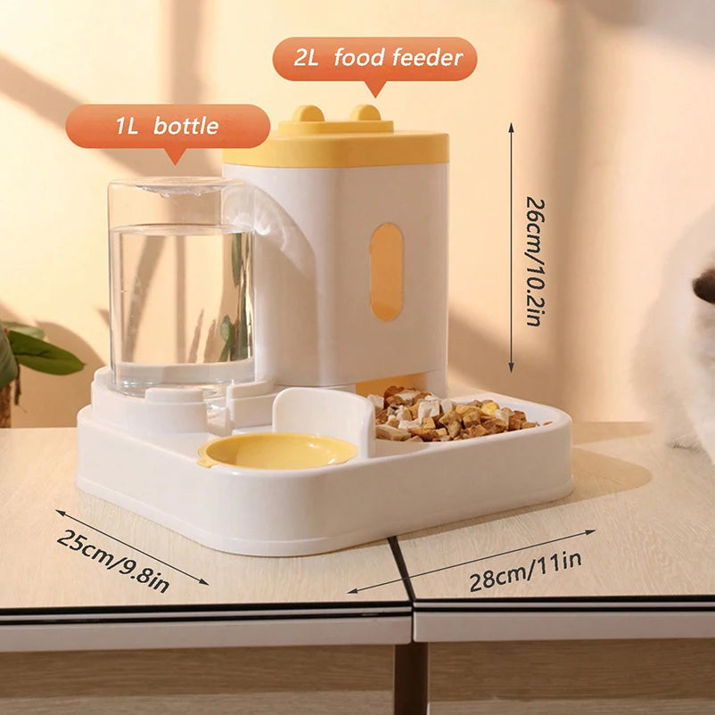 Dog Cat Standing rabbit ear feeder Water feeder Pet food set