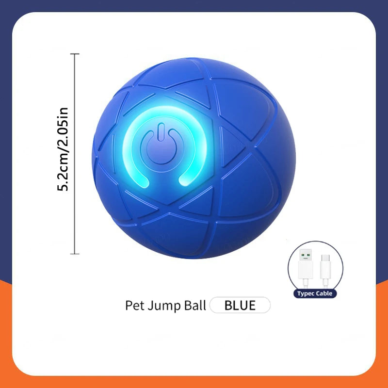 Electronic Interactive Pet Toy Moving Ball USB Automatic Moving Bouncing for Puppy