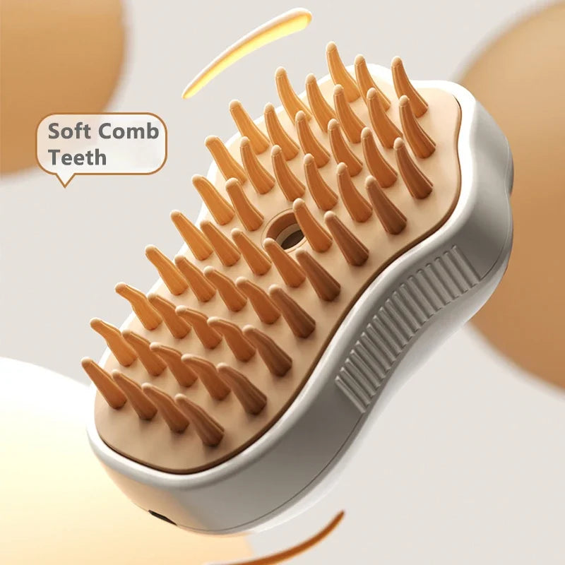 Steamy Pet Dog Brush Cat Steam Brush Electric Spray