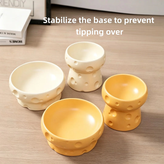 Pet Ceramic Bowl - Nordic High-Legged Ceramic Cat Food Bowl - Snack Tray - Specifically Designed for Kittens and Puppies