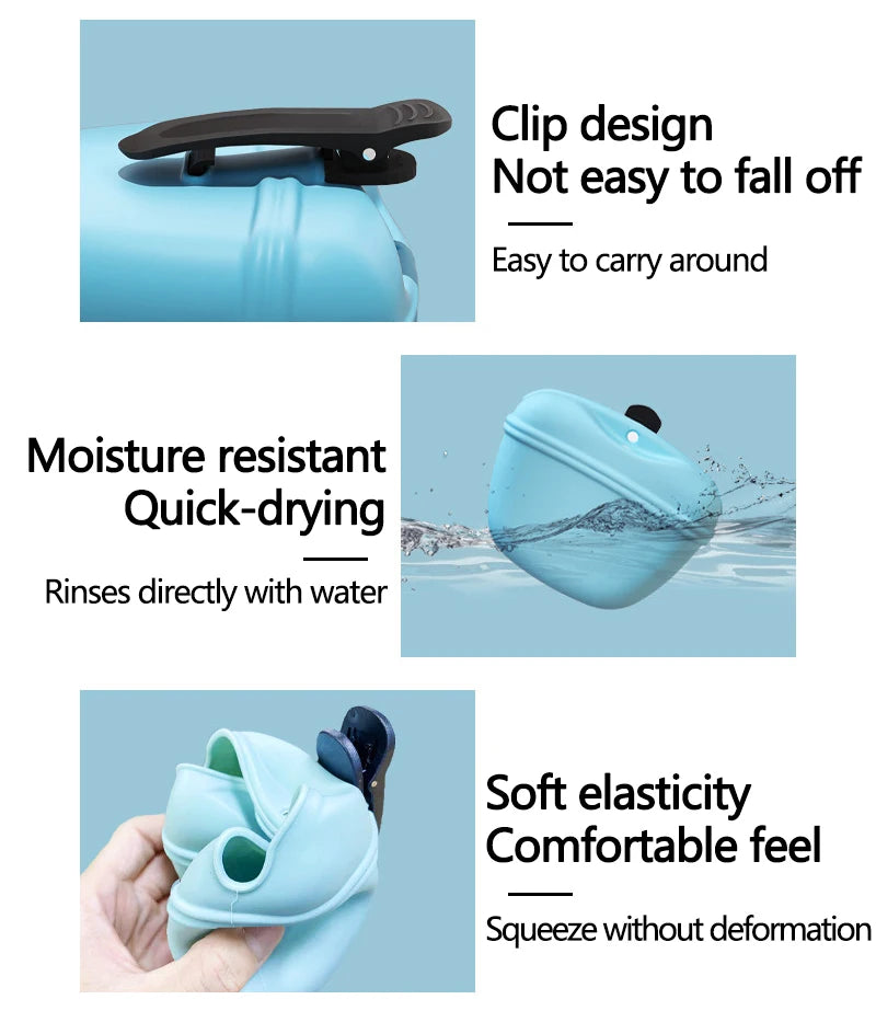 Pet Feeding Bag Outdoor Training Dog Food pocket portable Silicone