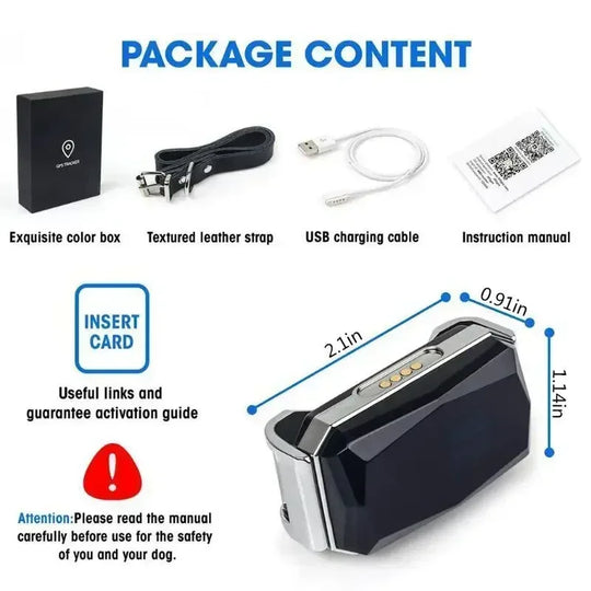 Pet Collar Mini GPS Tracker, GSM Wifi LBS Anti-lost Tracker Pet Location Collar IP67 Waterproof for Pet Dog Cat Sheep Tracking