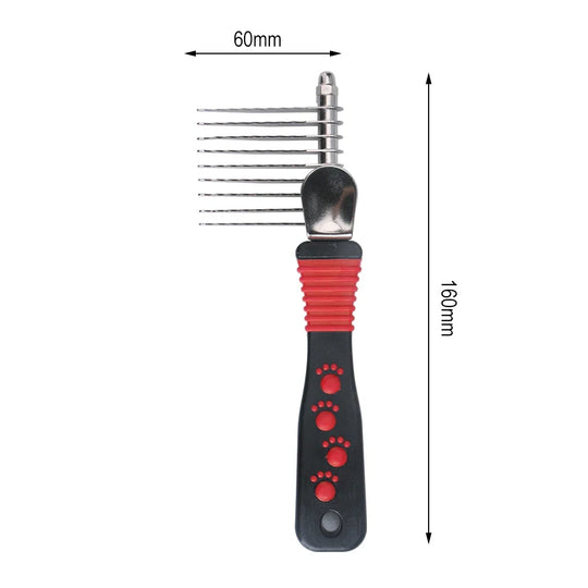 1Pcs Pet Undercoat Hair Dog Grooming Brush Dematting Fur Rake Comb Brush Tool Dog and Cat Comb for Detangling Matted or Knotted