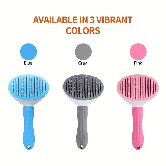 Pet Dog Brush; Cat Brush; One-Button Pet Hair Removal Brush