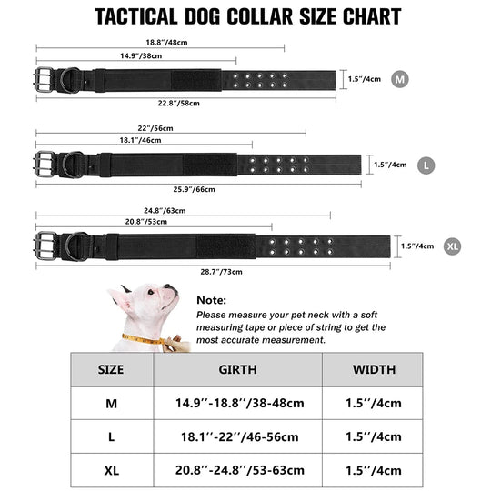 1pc Durable Nylon Military Collars Outdoor For Medium Large Dog