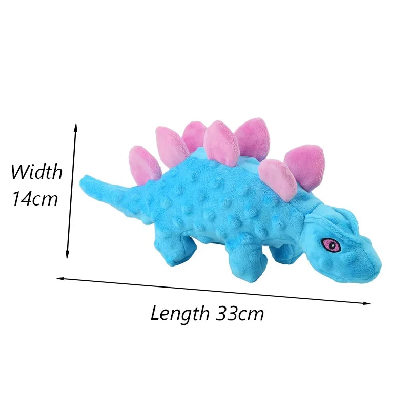Pet Dog Squeaky Plush Dinosaur Toys Interactive
