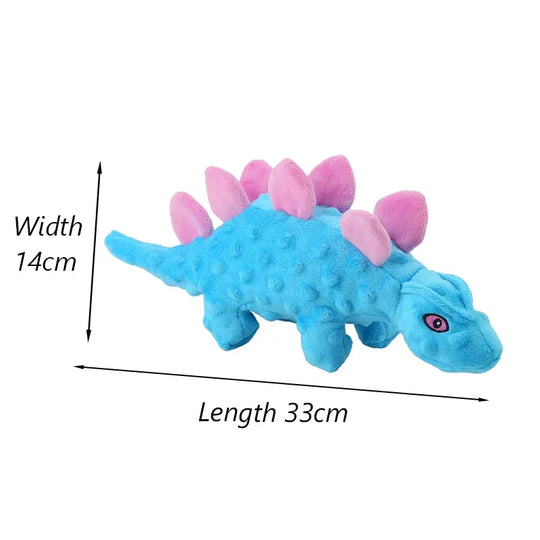 Pet Dog Squeaky Plush Dinosaur Toys Interactive