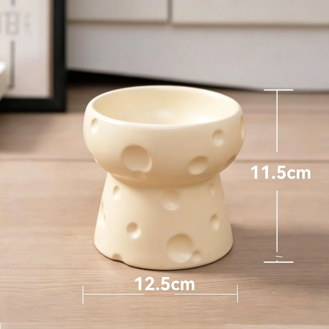 Pet Ceramic Bowl - Nordic High-Legged Ceramic Cat Food Bowl - Snack Tray - Specifically Designed for Kittens and Puppies