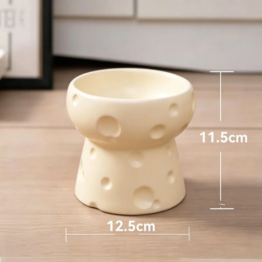Pet Ceramic Bowl - Nordic High-Legged Ceramic Cat Food Bowl - Snack Tray - Specifically Designed for Kittens and Puppies