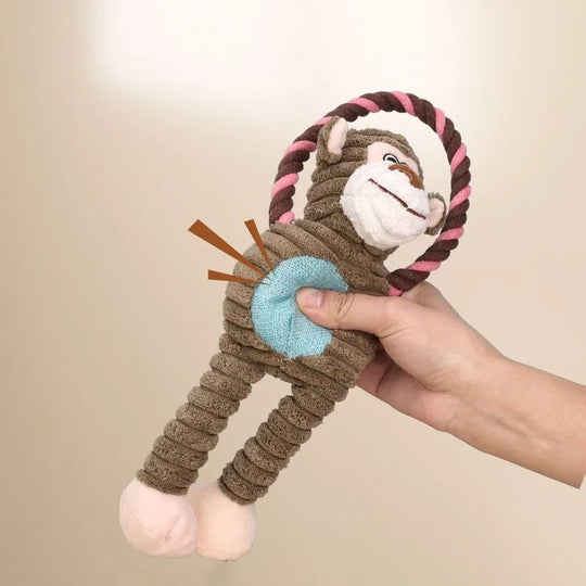 Dog Plush Toy Pet Squeaky Animals Stuffed Toy Bite-Resistant