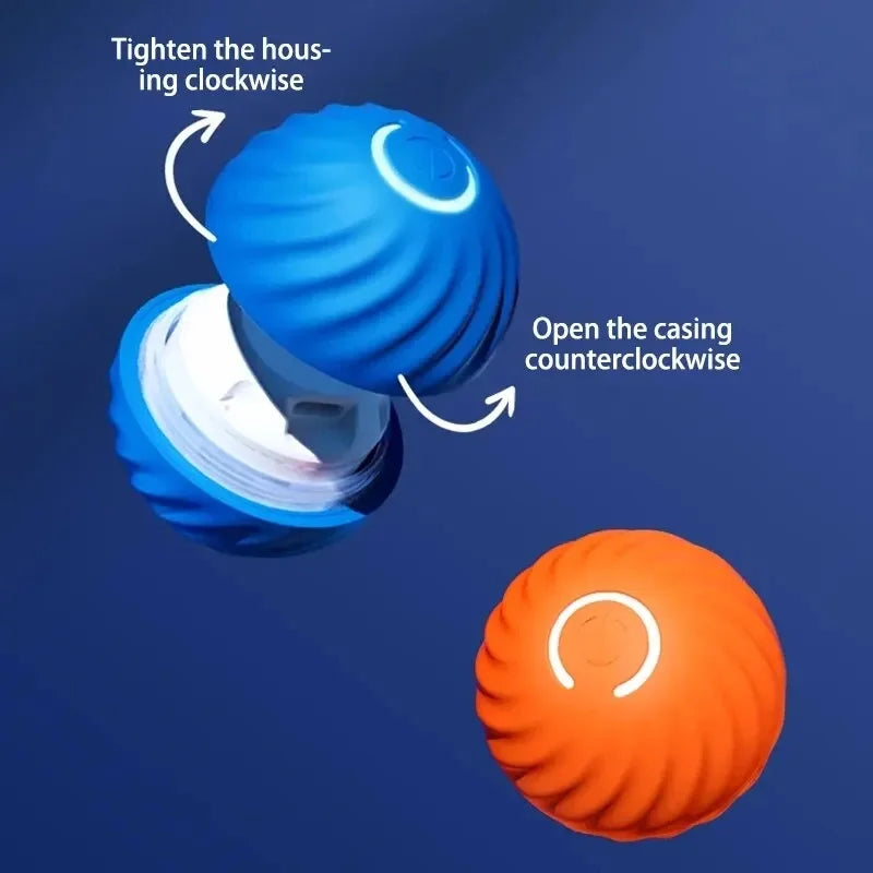 Electronic Interactive Pet Toy Moving Ball USB Automatic Moving Bouncing for Puppy