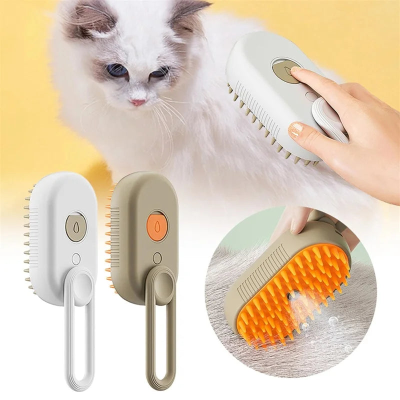 Pet Cat Grooming Comb with Electric Spray Water Steam